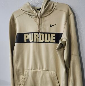 Nike Purdue Men's Gold Hoodie Sweatshirt Excellent Condition